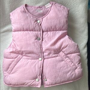 Zara Pink Puffer Vest